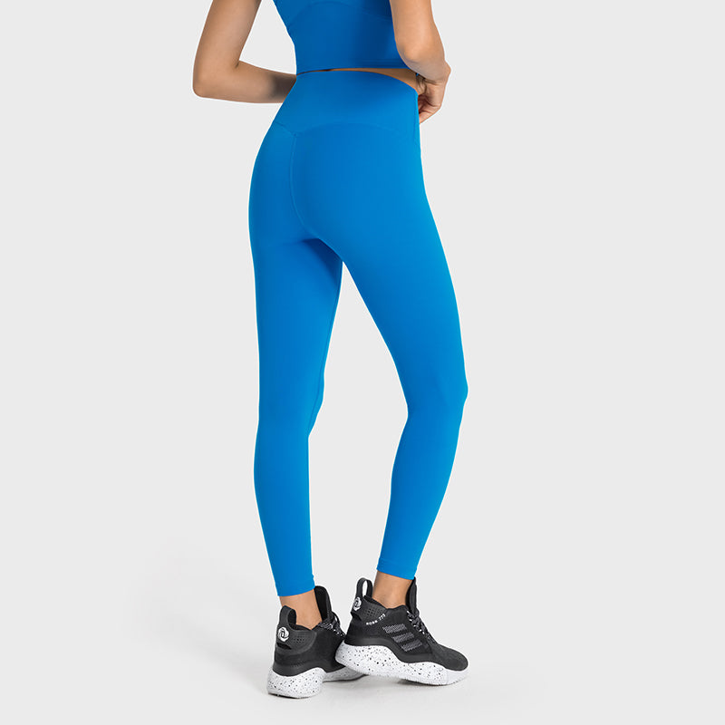 High-Waisted Peach Butt-Lifting Yoga Leggings — No Front Seam, Tummy Control & Nude-Feel 7/8 Workout Pants