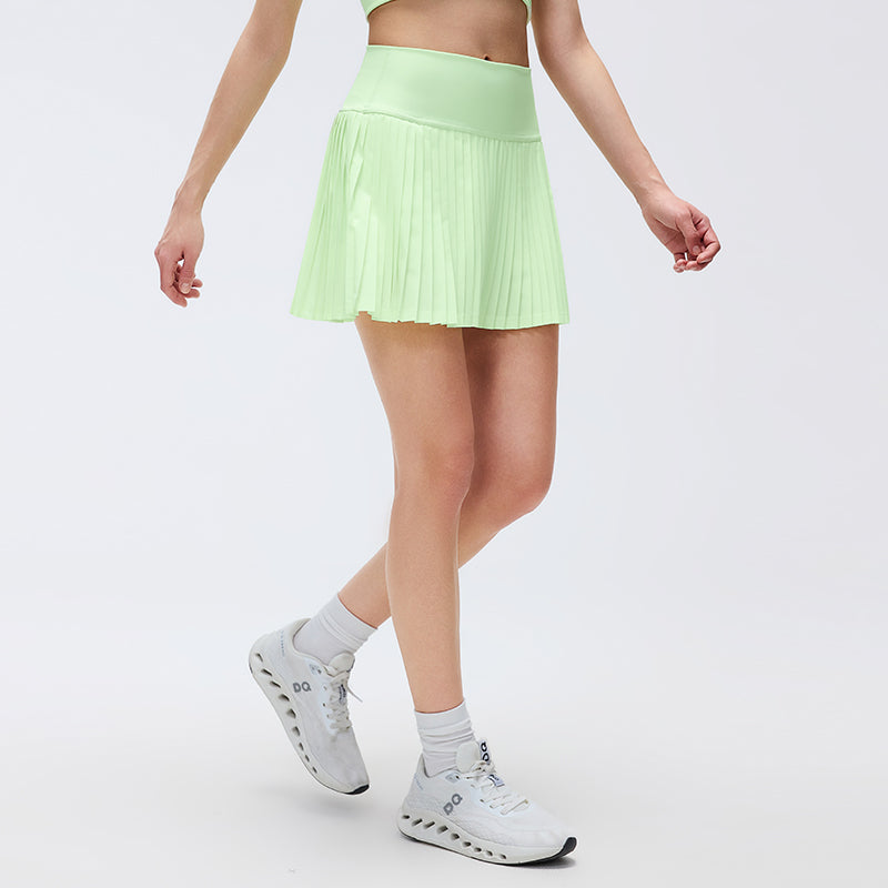 Pleated Tennis Skirt with Built-In Shorts — Cooling Fabric, High-Waist Tummy Control & Anti-Exposure Design