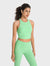 High-Neck Sports Bra Tank Top — Built-In Fixed Pads, Underarm Coverage & Anti-Bounce Support for Yoga & Gym