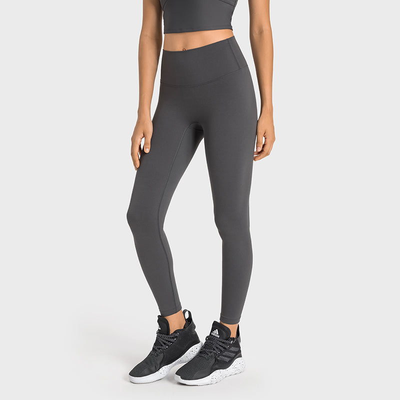 High-Waisted Peach Butt-Lifting Yoga Leggings — No Front Seam, Tummy Control & Nude-Feel 7/8 Workout Pants