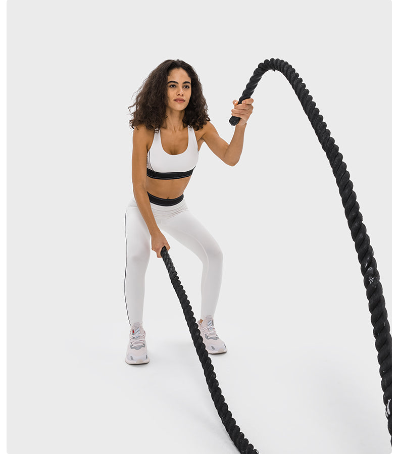 High-Waisted Contrast Color Sculpting Leggings — Nude-Feel Butt-Lifting & Tummy-Control Yoga Pants