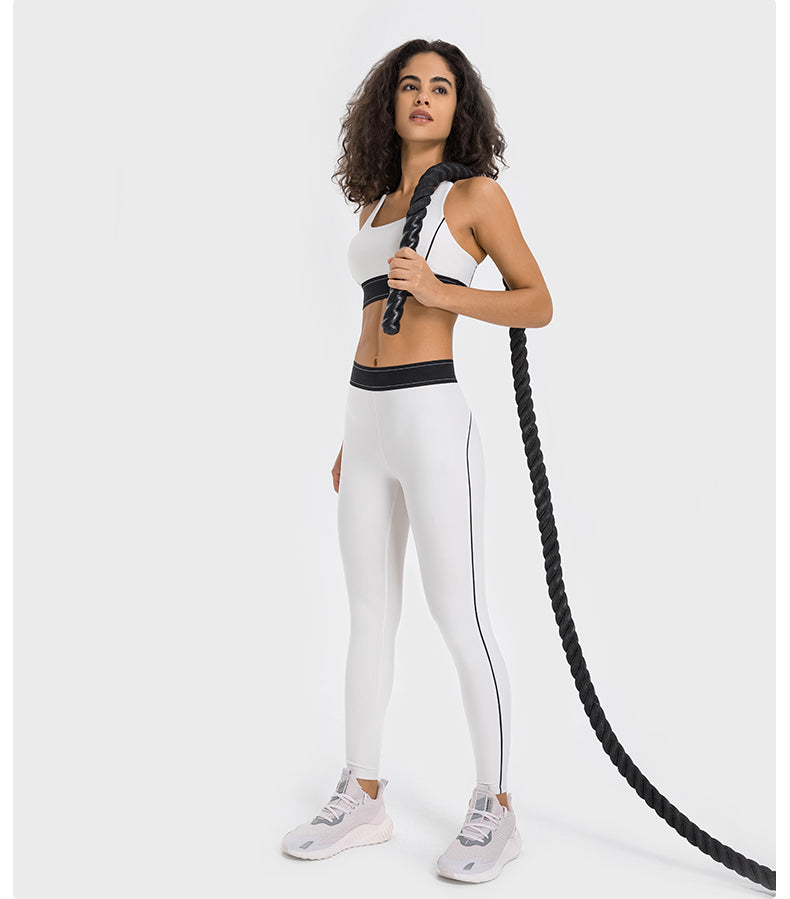 High-Support Adjustable Strappy Sports Bra — Anti-Shock & Contoured Fit for Gym, Running, and Yoga